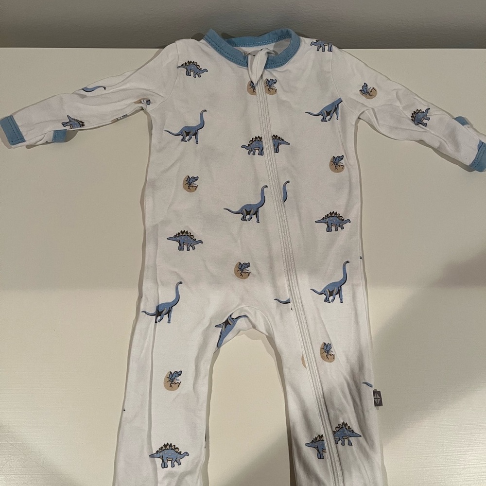 Kyte BABY Blue Dinosaur Print Kids One Piece
